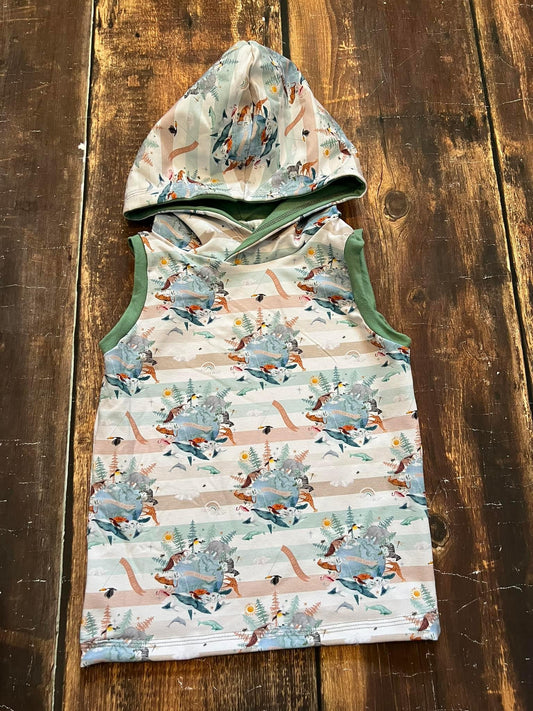 Save Our Planet Stripes Hooded Tank