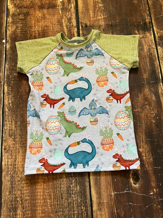 5/6 Easter Dino Raglan