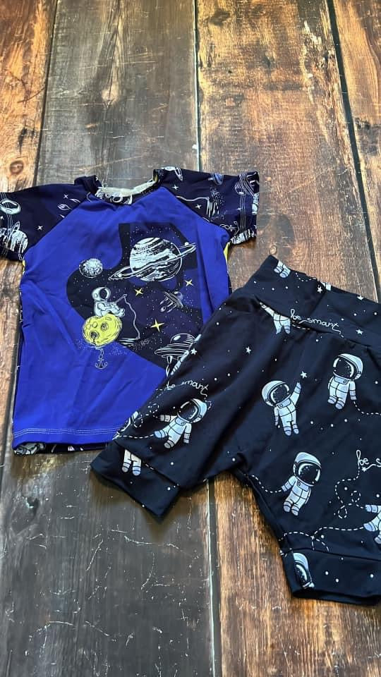 4/5 Astronaut Raglan/Harem Shorts Set