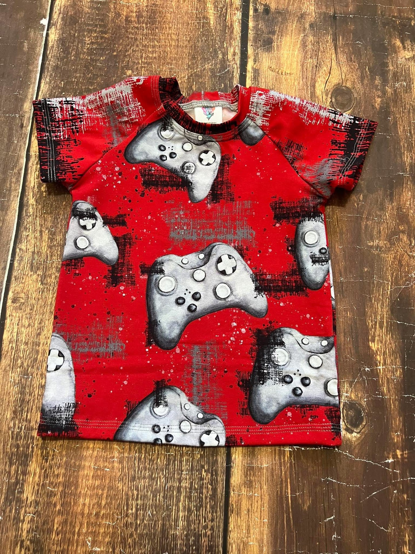 Red Controller Print Raglan