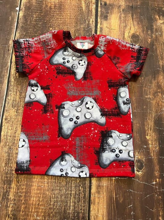 Red Controller Print Raglan