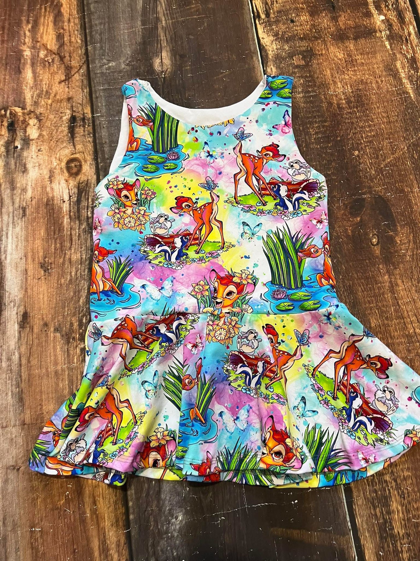 Little Deer Sleeveless Peplum Top