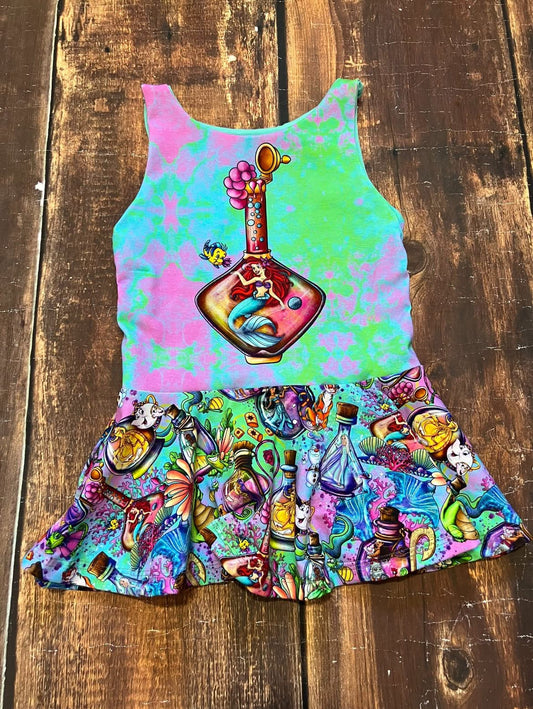 Mermaid in a Bottle Sleeveless Peplum