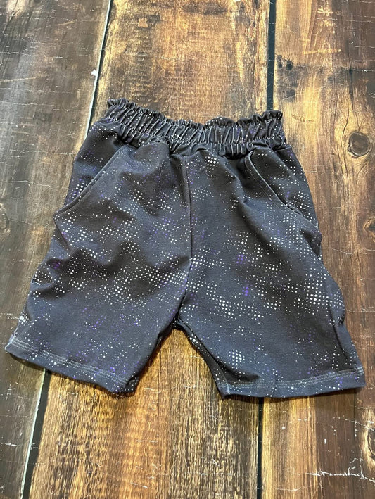 Gray with Purple/White Dot Finn Shorts