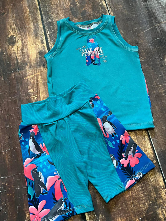 Save the Penguins Tank/Shorts Set