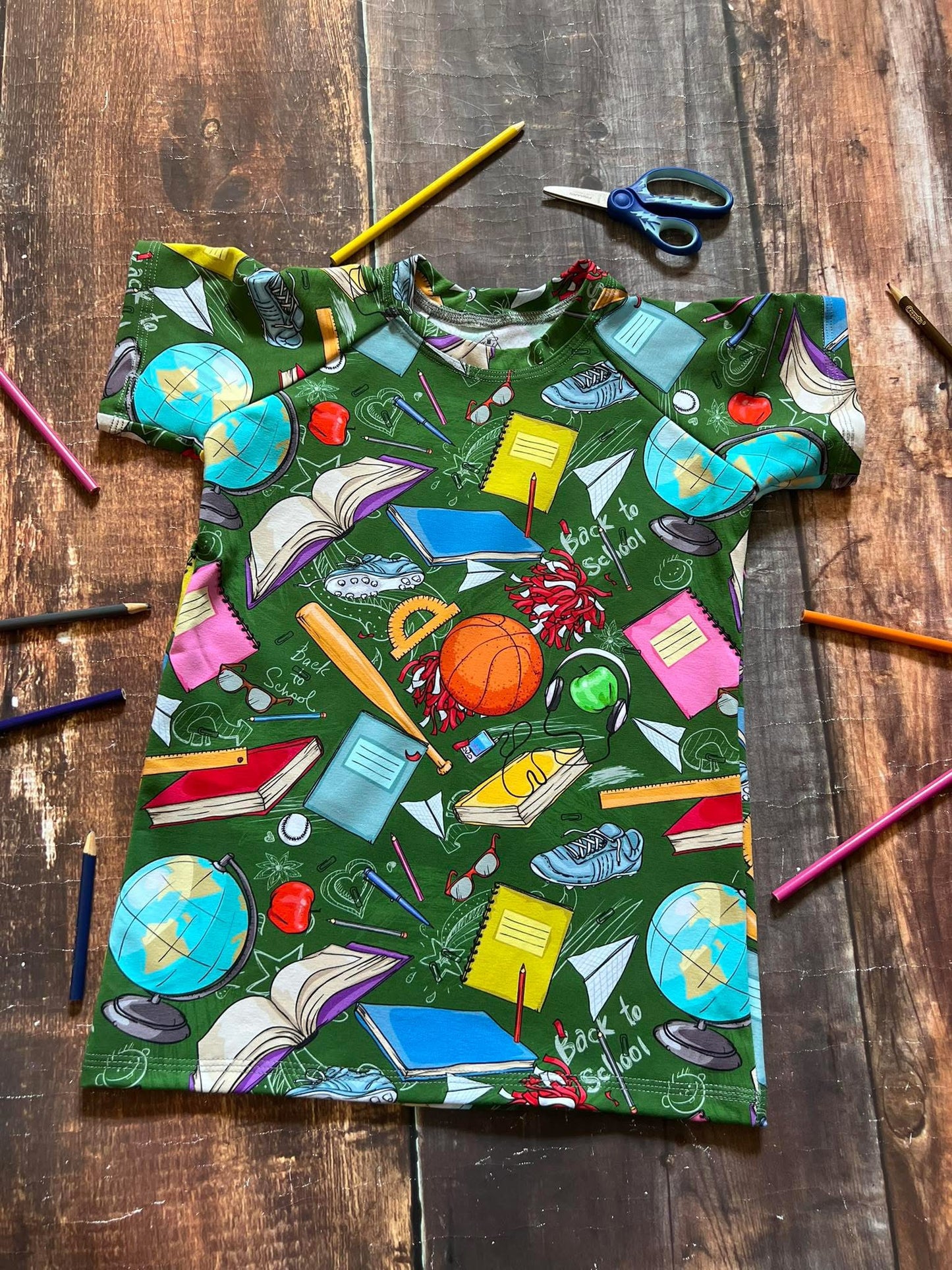 Back To School Green Raglan