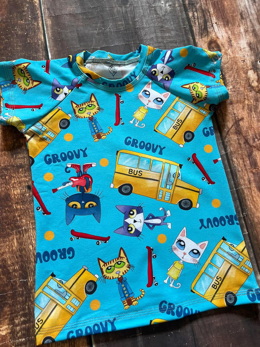 3/4 Groovy Cat Raglan