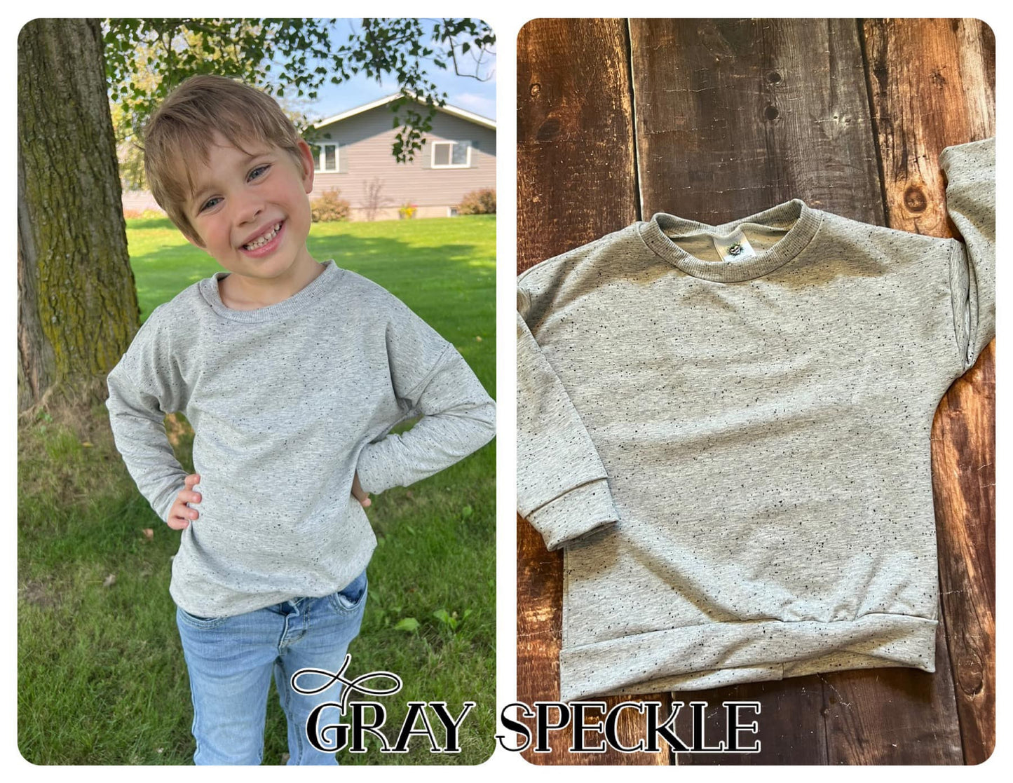 Gray Speckle Slouchy Sweater