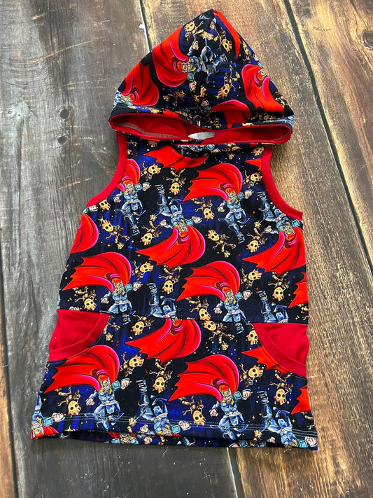 6T Thunder and Tree Pocket Hooded Tank