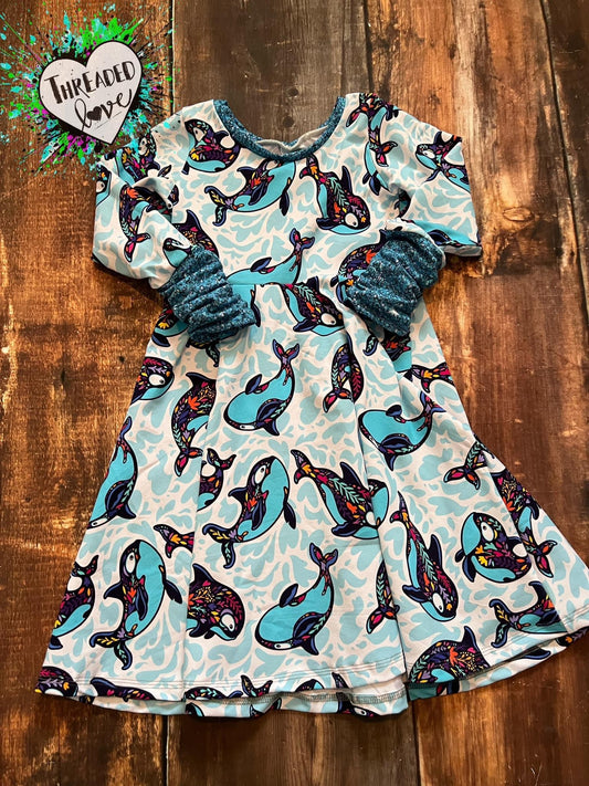 6-9y Whale GWM Dress
