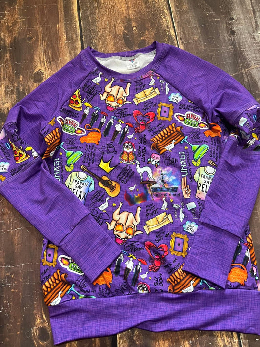 Small Purple Icons Pullover
