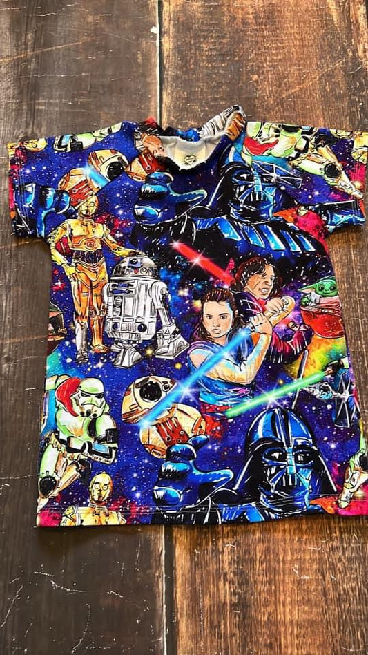 3/4 Star Character Collage Raglan