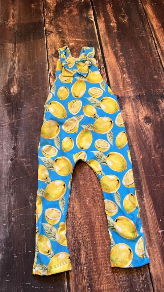 5T Lemon Knotted Overalls