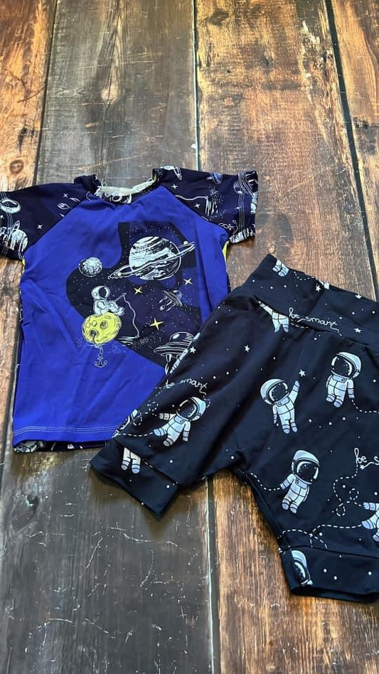 4/5 Astronaut Raglan/Harem Shorts Set