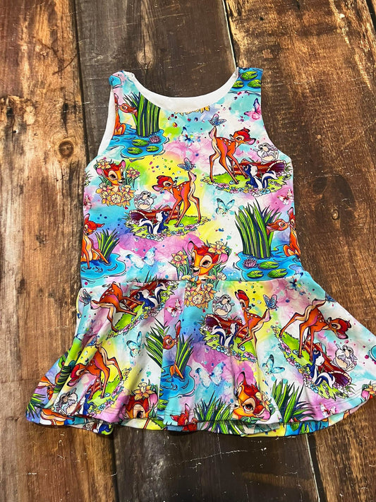 Little Deer Sleeveless Peplum Top