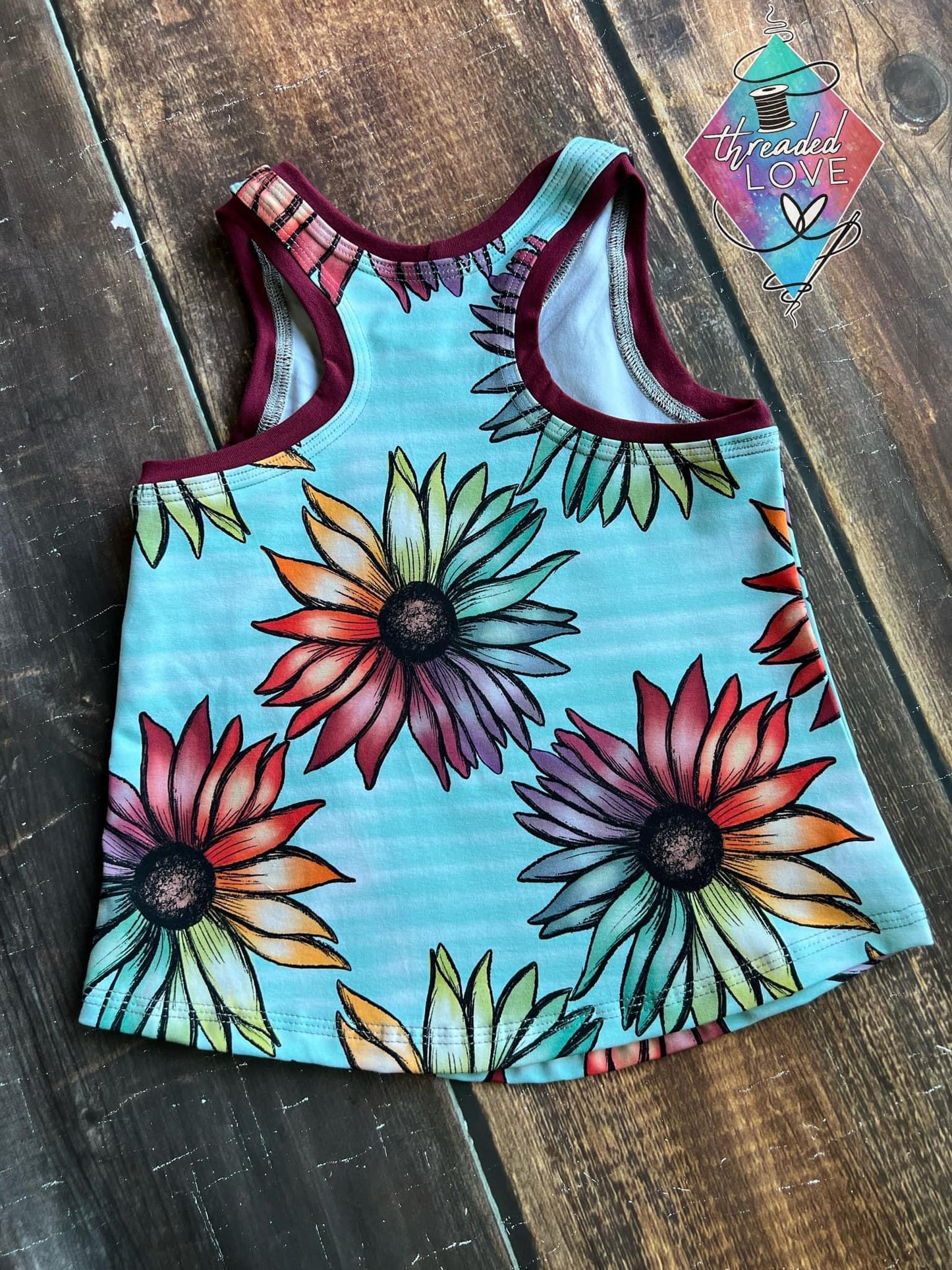 Rainbow Sunflowers Rio Tank Top