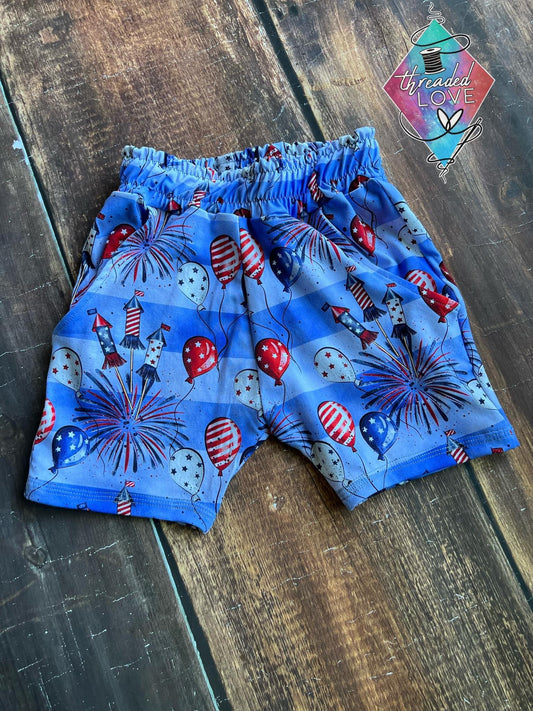 Firecracker Stripe Finn Shorts