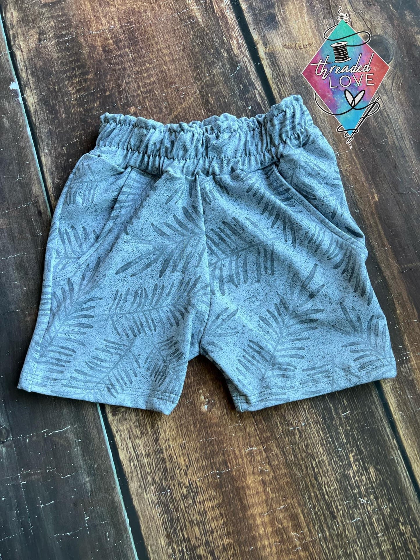 Gray Leaves Finn Shorts