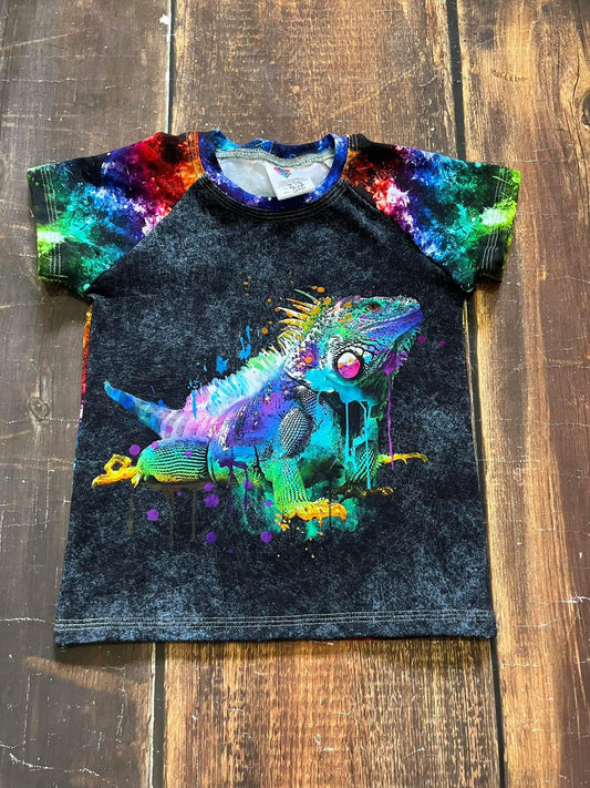 Rainbow Iguana Raglan