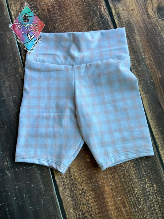 Pink Gingham Bike Shorts
