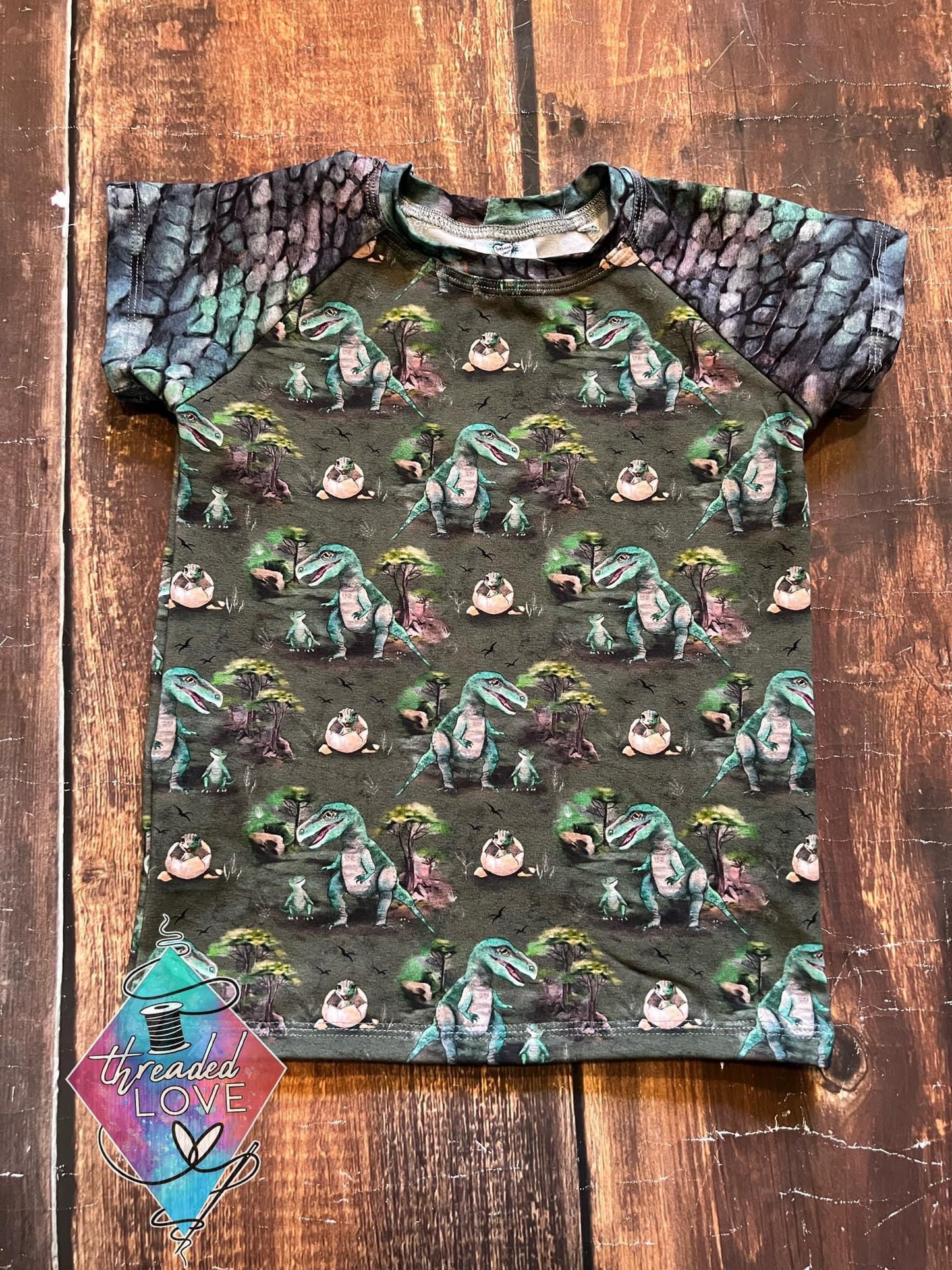 Mom & Baby T-Rex Raglan
