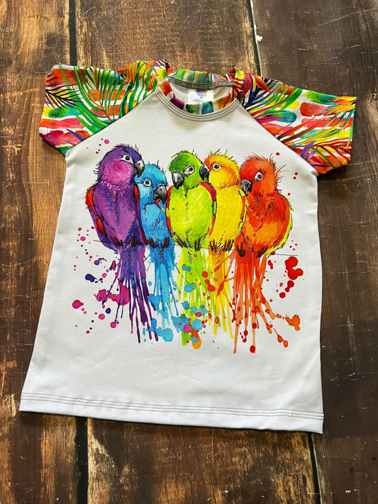 Rainbow Birds Raglan