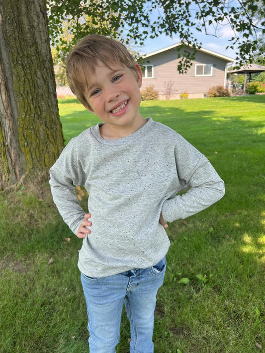 Gray Speckle Slouchy Sweater
